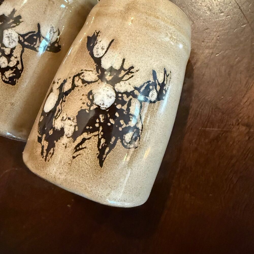 Moose Stoneware Salt & Pepper Shakers | Rustic Cabin Lodge Decor - Picture 2 of 6